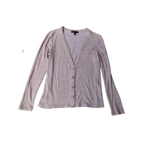 Banana Republic Tan Cardigan Sweater V-Neck Lightweight
